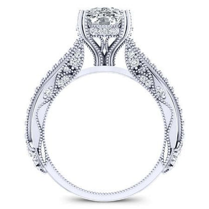 Tansy Diamond Matching Band Only (engagement Ring Not Included) For Ring With Cushion Center whitegold