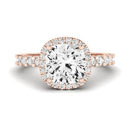 Sweet Pea Diamond Matching Band Only ( Engagement Ring Not Included) For Ring With Cushion Center rosegold