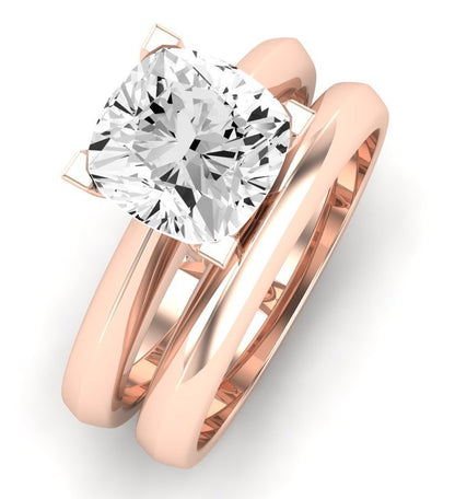 Senna Diamond Matching Band Only (does Not Include Engagement Ring) For Ring With Cushion Center rosegold