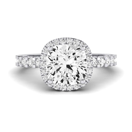 Sweet Pea Diamond Matching Band Only ( Engagement Ring Not Included) For Ring With Cushion Center whitegold