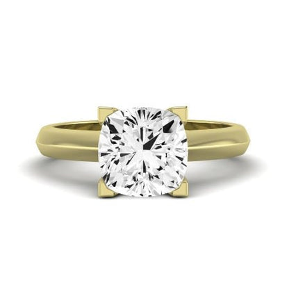 Senna Diamond Matching Band Only (does Not Include Engagement Ring) For Ring With Cushion Center yellowgold