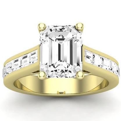 Yarrow Diamond Matching Band Only (engagement Ring Not Included) For Ring With Emerald Center yellowgold