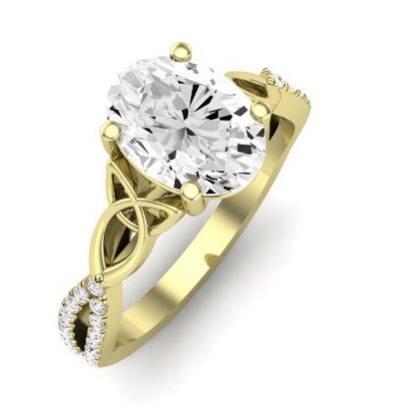 Pavonia Diamond Matching Band Only (does Not Include Engagement Ring)  For Ring With Oval Center yellowgold