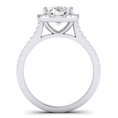 Silene Diamond Matching Band Only ( Engagement Ring Not Included) For Ring With Oval Center whitegold