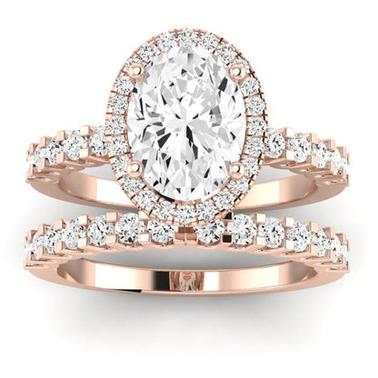 Sweet Pea Diamond Matching Band Only ( Engagement Ring Not Included) For Ring With Oval Center rosegold