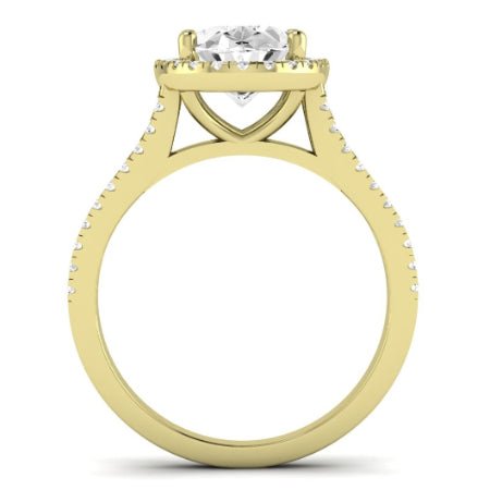 Silene Diamond Matching Band Only ( Engagement Ring Not Included) For Ring With Oval Center yellowgold