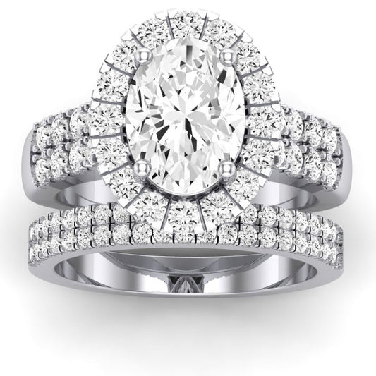 Velvet Diamond Matching Band Only ( Engagement Ring Not Included) For Ring With Oval Center whitegold