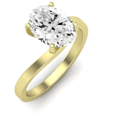 Zinnia Diamond Matching Band Only ( Engagement Ring Not Included) For Ring With Oval Center yellowgold