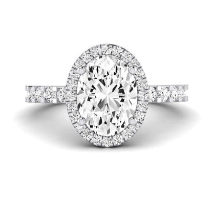 Sweet Pea Diamond Matching Band Only ( Engagement Ring Not Included) For Ring With Oval Center whitegold