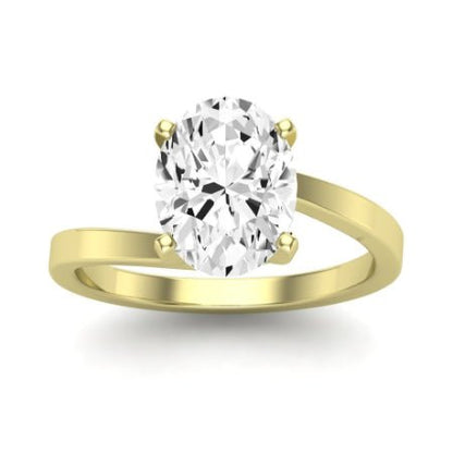 Zinnia Diamond Matching Band Only ( Engagement Ring Not Included) For Ring With Oval Center yellowgold
