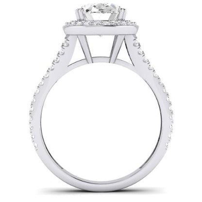 Tea Rose Diamond Matching Band Only (does Not Include Engagement Ring) For Ring With Oval Center whitegold