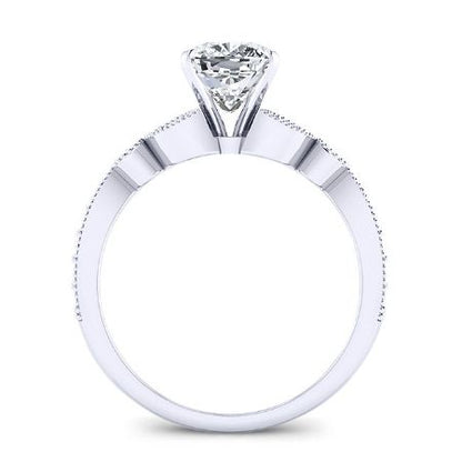 Laurel Diamond Matching Band Only (engagement Ring Not Included) For Ring With Princess Center whitegold