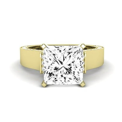 Lavender Diamond Matching Band Only (engagement Ring Not Included) For Ring With Princess Center yellowgold