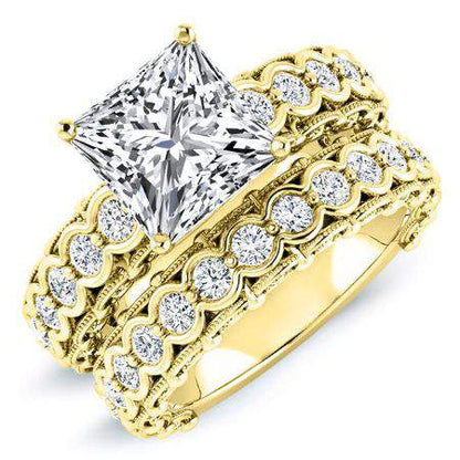 Kassia Diamond Matching Band Only (engagement Ring Not Included) For Ring With Princess Center yellowgold