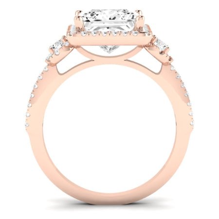 Lunaria Diamond Matching Band Only (does Not Include Engagement Ring) For Ring With Princess Center rosegold