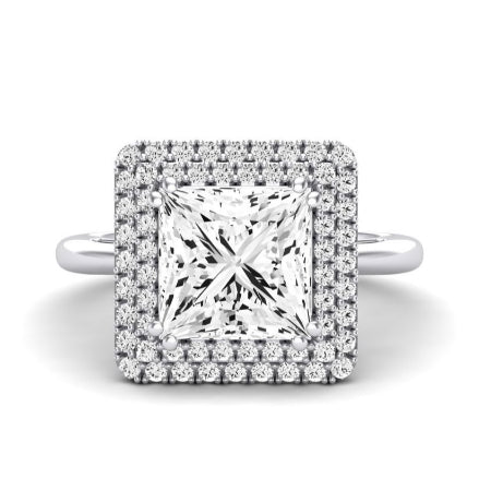 Tulip Diamond Matching Band Only (does Not Include Engagement Ring) For Ring With Princess Center whitegold