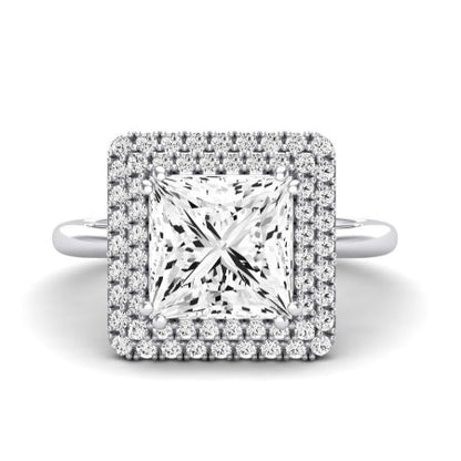 Tulip Diamond Matching Band Only (does Not Include Engagement Ring) For Ring With Princess Center whitegold