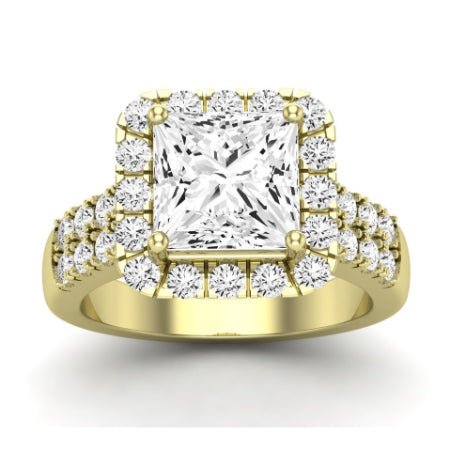 Velvet Diamond Matching Band Only (does Not Include Engagement Ring)  For Ring With Princess Center yellowgold