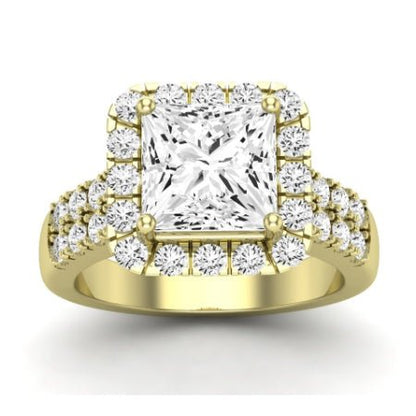 Velvet Diamond Matching Band Only (does Not Include Engagement Ring)  For Ring With Princess Center yellowgold