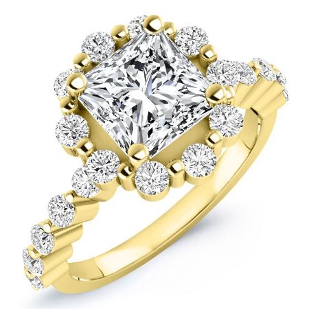 Privet Diamond Matching Band Only (engagement Ring Not Included) For Ring With Princess Center yellowgold