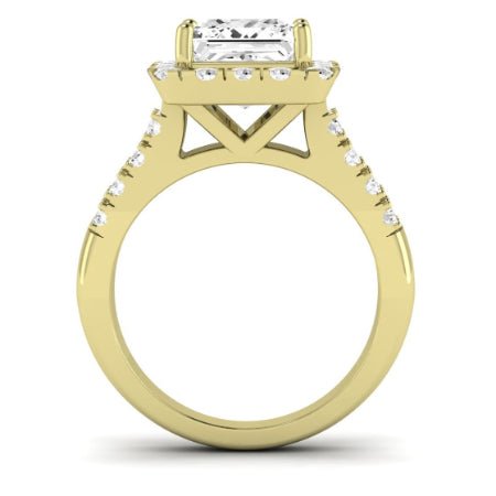 Velvet Diamond Matching Band Only (does Not Include Engagement Ring)  For Ring With Princess Center yellowgold