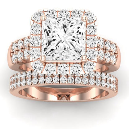 Velvet Diamond Matching Band Only (does Not Include Engagement Ring)  For Ring With Princess Center rosegold