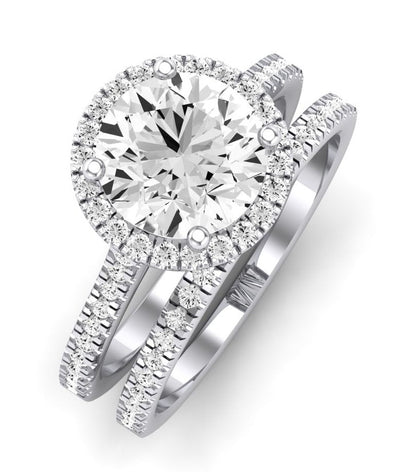 Mallow Diamond Matching Band Only (does Not Include Engagement Ring)   For Ring With Round Center whitegold