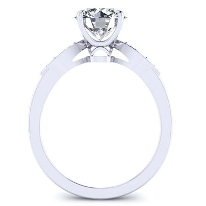 Mulberry Diamond Matching Band Only (engagement Ring Not Included) For Ring With Round Center whitegold