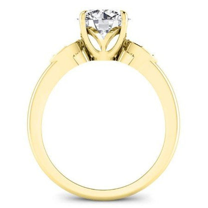Lobelia Diamond Matching Band Only (engagement Ring Not Included) For Ring With Round Center yellowgold