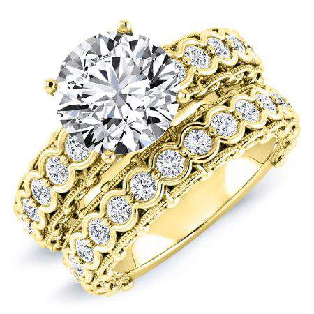 Kassia Diamond Matching Band Only (engagement Ring Not Included) For Ring With Round Center yellowgold