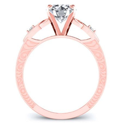 Venus Diamond Matching Band Only (engagement Ring Not Included) For Ring With Round Center rosegold