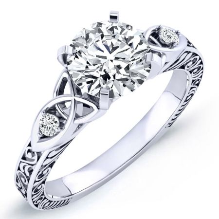 Venus Diamond Matching Band Only (engagement Ring Not Included) For Ring With Round Center whitegold