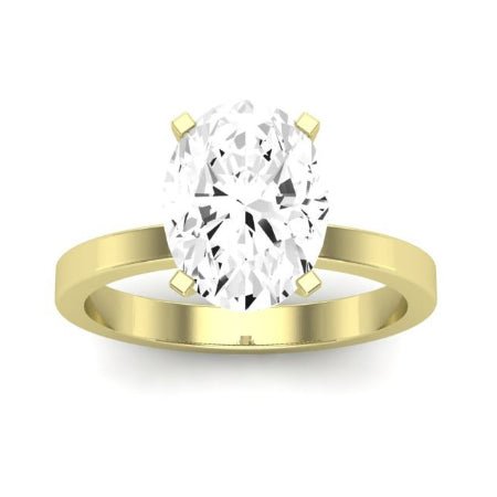 Lantana Moissanite Matching Band Only (engagement Ring Not Included) For Ring With Oval Center yellowgold
