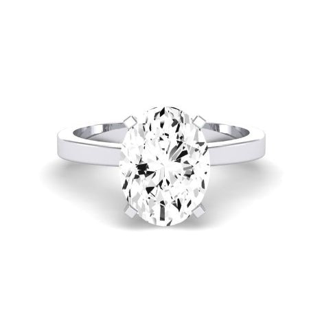 Lantana Moissanite Matching Band Only (engagement Ring Not Included) For Ring With Oval Center whitegold