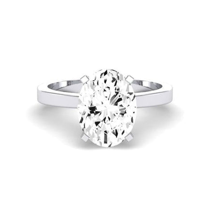 Lantana Moissanite Matching Band Only (engagement Ring Not Included) For Ring With Oval Center whitegold