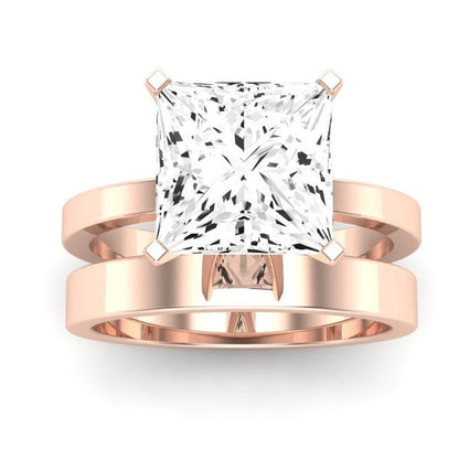Lantana Moissanite Matching Band Only (engagement Ring Not Included) For Ring With Princess Center rosegold