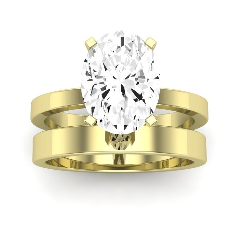 Lantana Oval Moissanite Bridal Set yellowgold