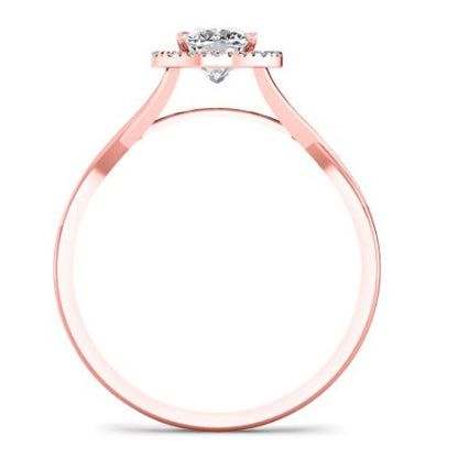 Larkspur Cushion Moissanite Bridal Set rosegold