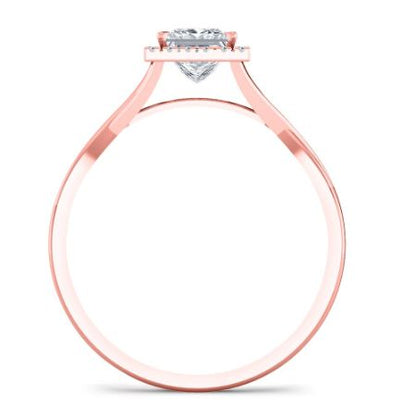 Larkspur Diamond Matching Band Only (engagement Ring Not Included) For Ring With Princess Center rosegold