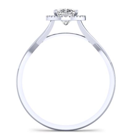 Larkspur Moissanite Matching Band Only (engagement Ring Not Included) For Ring With Cushion Center whitegold