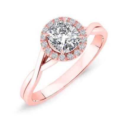 Larkspur Moissanite Matching Band Only (engagement Ring Not Included) For Ring With Cushion Center rosegold