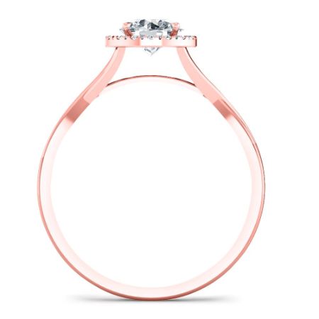 Larkspur Moissanite Matching Band Only (engagement Ring Not Included) For Ring With Round Center rosegold