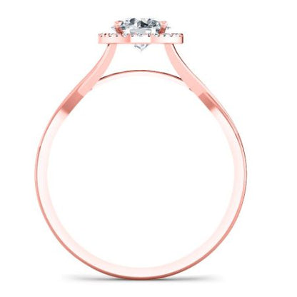 Larkspur Moissanite Matching Band Only (engagement Ring Not Included) For Ring With Round Center rosegold