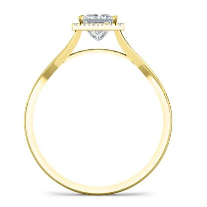 Larkspur Princess Moissanite Bridal Set yellowgold
