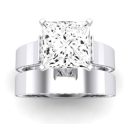Lavender - Princess Diamond Bridal Set (Clarity Enhanced)