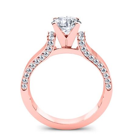 Lavender Round Diamond Bridal Set (Lab Grown Igi Cert) rosegold