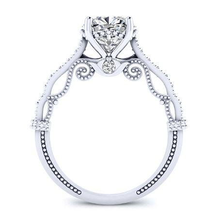Laylani Cushion Moissanite Bridal Set whitegold