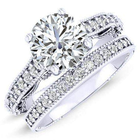 Laylani Diamond Matching Band Only (engagement Ring Not Included) For Ring With Round Center whitegold