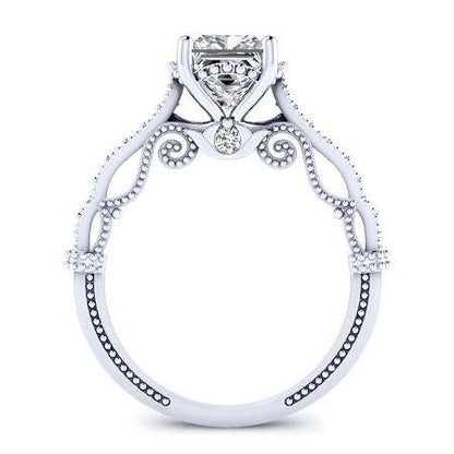Laylani Princess Moissanite Bridal Set whitegold