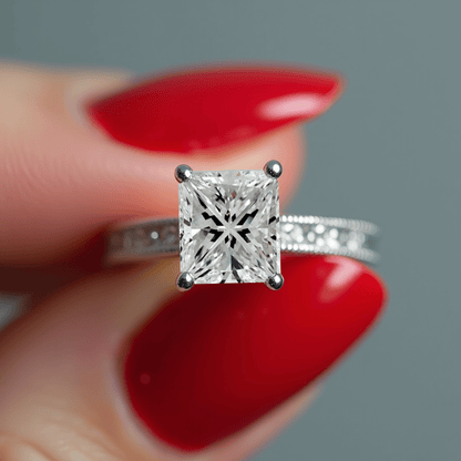 Laylani - Princess Moissanite Engagement Ring